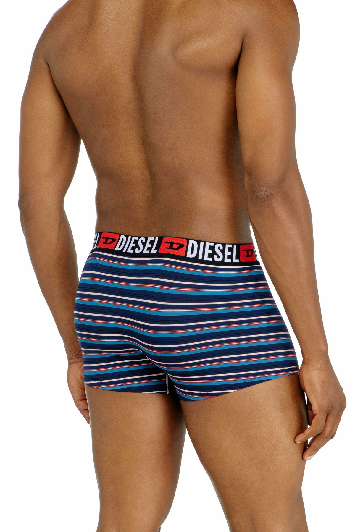 Diesel 3-pack of stretch cotton trunks with stripes - Trunks Mens in Multicolor