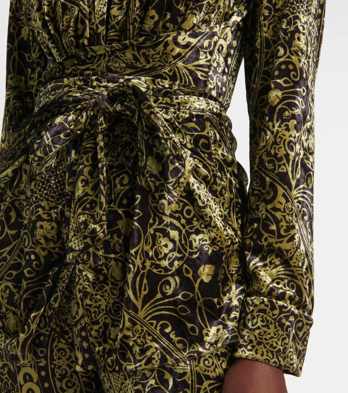 slim fit dress slacks Diane Von Furstenberg 1970's Brown and Cream Cotton and Rayon Wrap Dre –  Sophia's Gallery main image 1