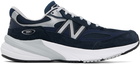 New Balance Navy Made in USA 990v6 Sneakers