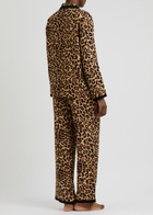 Sleeper The Bow Leopard-print Twill Pyjama set