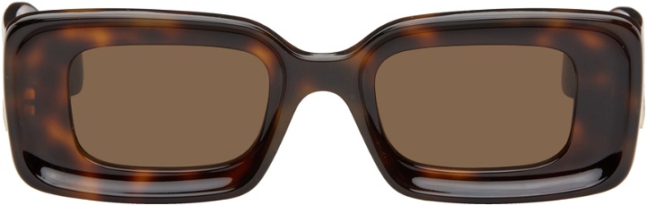 Photo: LOEWE Tortoiseshell Rectangular Sunglasses