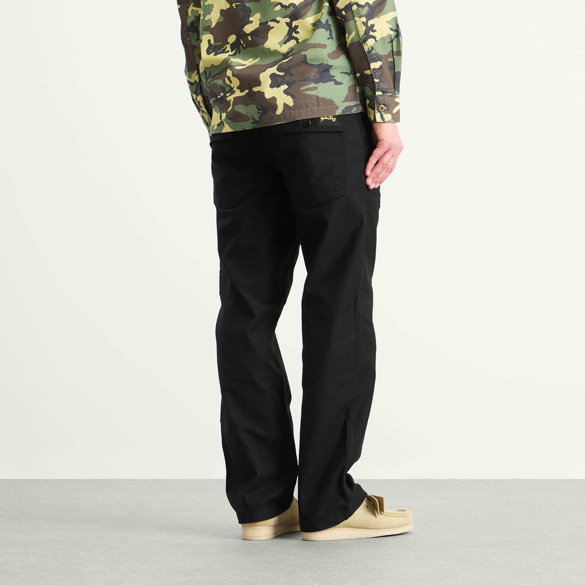 Stan Ray Men's Fat Pant in Black Sateen