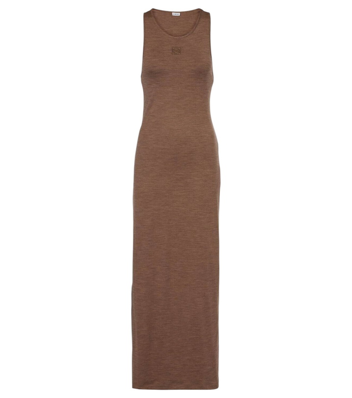 Photo: Loewe Anagram wool-blend maxi dress
