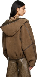 Isabel Marant Khaki Amiel Shearling Jacket