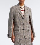 Acne Studios Checked shearling-trimmed wool blazer