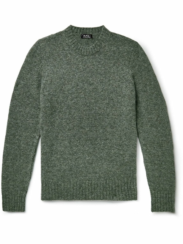 Photo: A.P.C. - Lucas Brushed Knitted Sweater - Gray