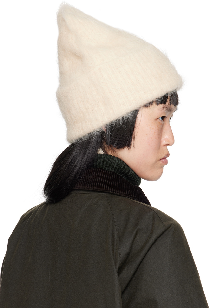 Shearling winter hat black/off white – TOTEME