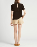 120% Lino Womens Top Dark in Brown