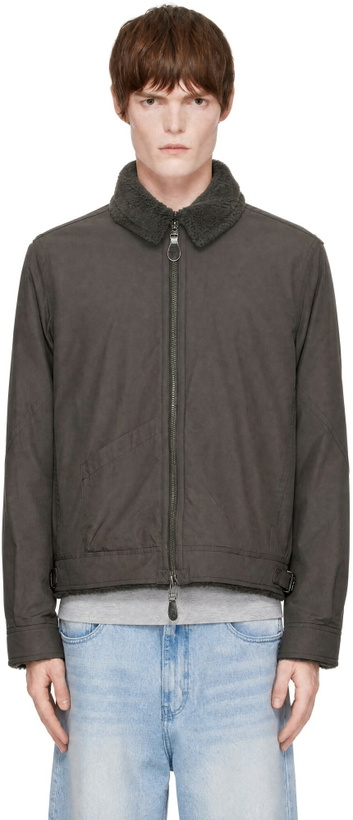 Photo: COOR Brown Fleece Lined Cotton B-3 Jacket
