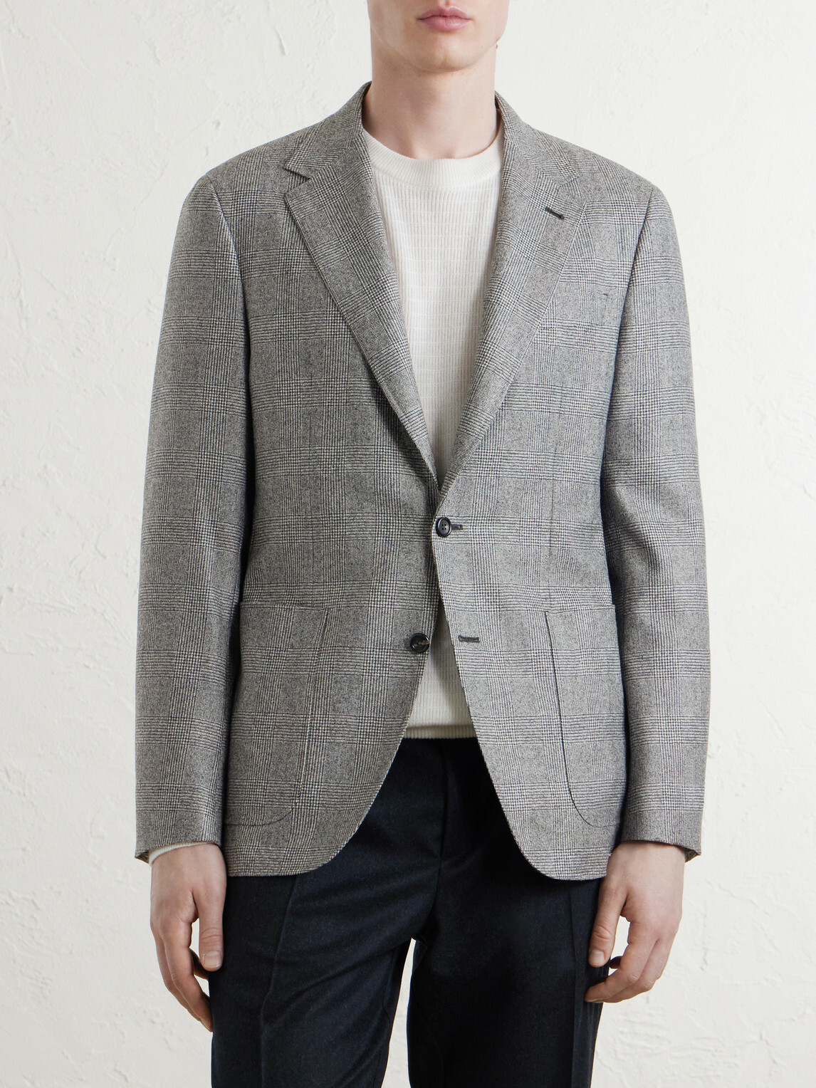 Canali - Prince of Wales Wool Blazer - Gray