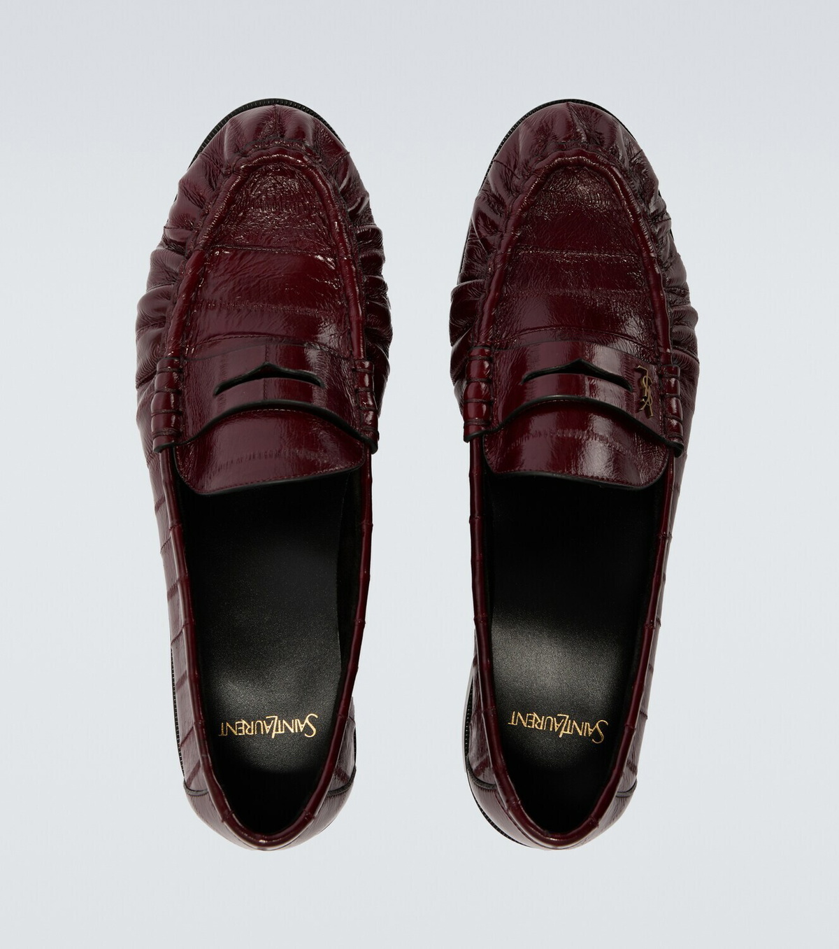 Saint Laurent Le Loafer eel leather penny loafers