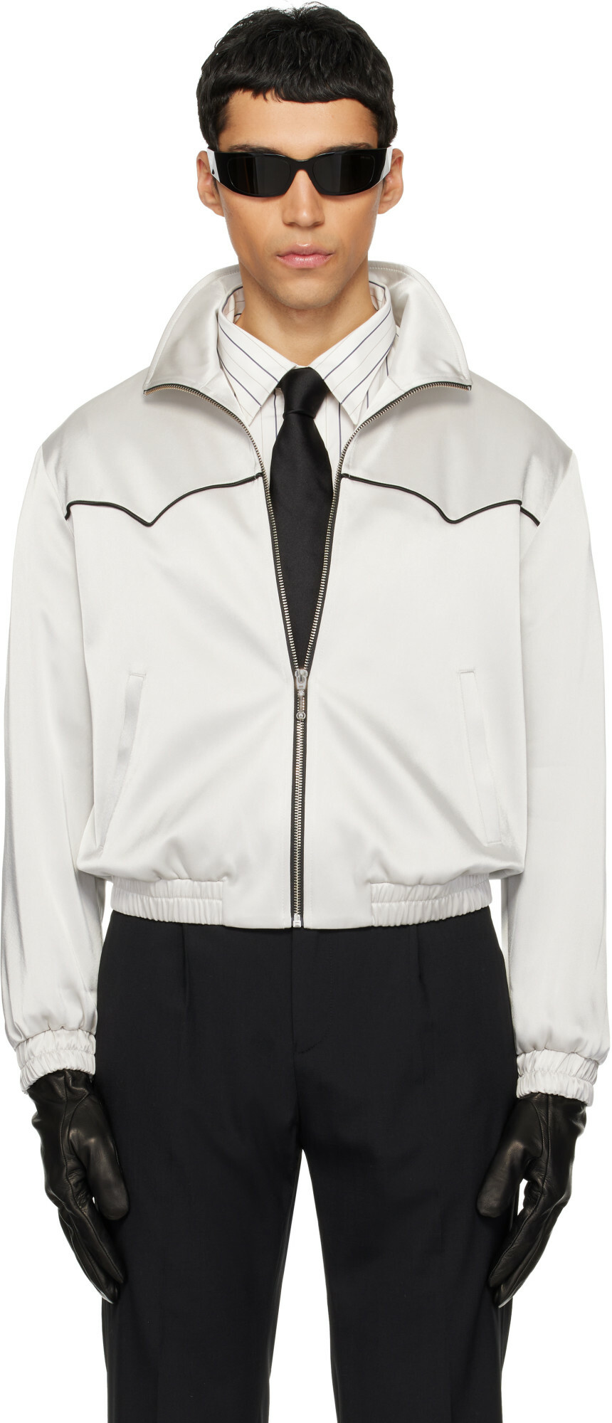 Ernest W. Baker Gray Western Track Jacket