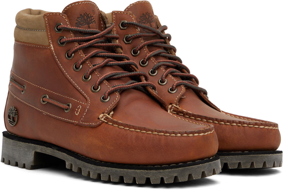 Timberland Tan Authentic Mid Lace-up Boots Timberland