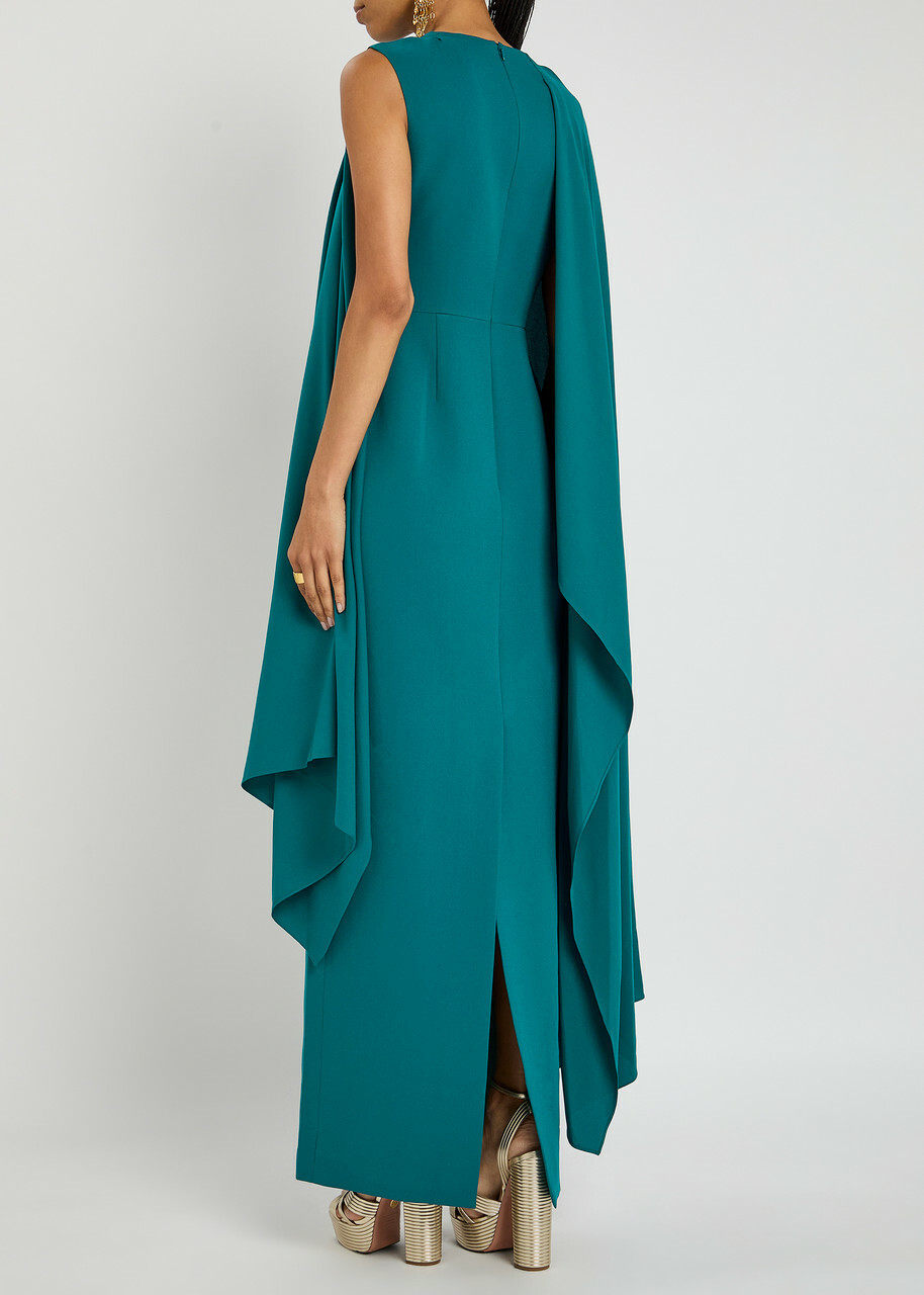 Roksanda Deena Draped Crepe Gown Green Roksanda Roksanda Deena Draped Crepe Gown Green Roksanda