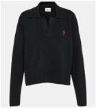 Ami Paris Ami De Cœur cotton-blend polo sweater