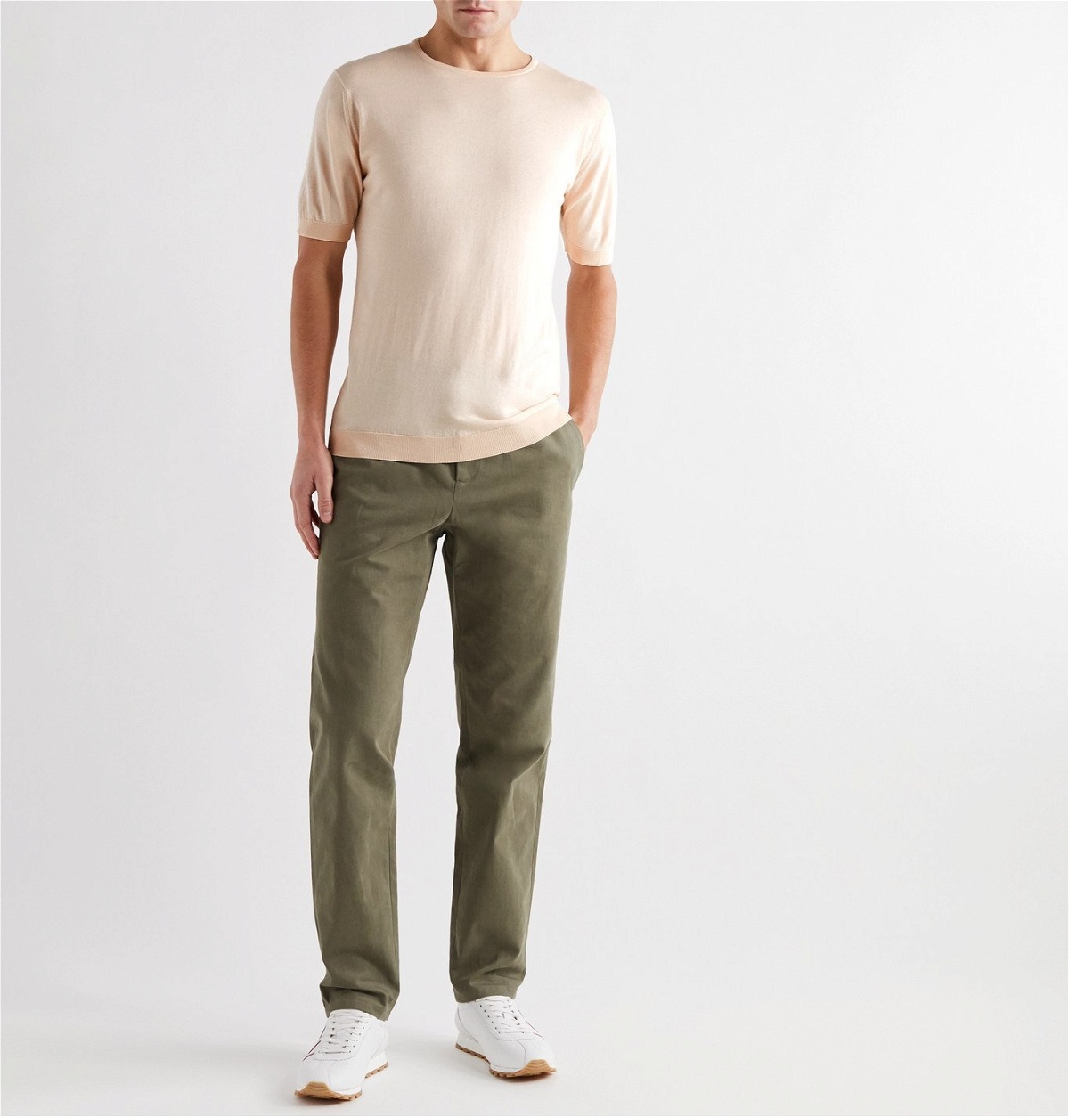 John Smedley - Belden Slim-Fit Knitted Sea Island Cotton T-Shirt ...