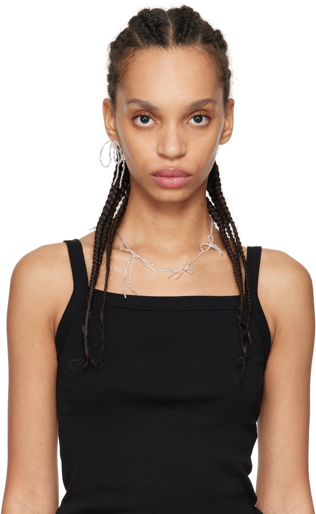 Pura Utz Transparent Multi Bow Necklace