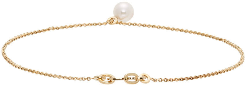 Sophie Bille Brahe Gold Akoya Pearl Palme De Pied Anklet
