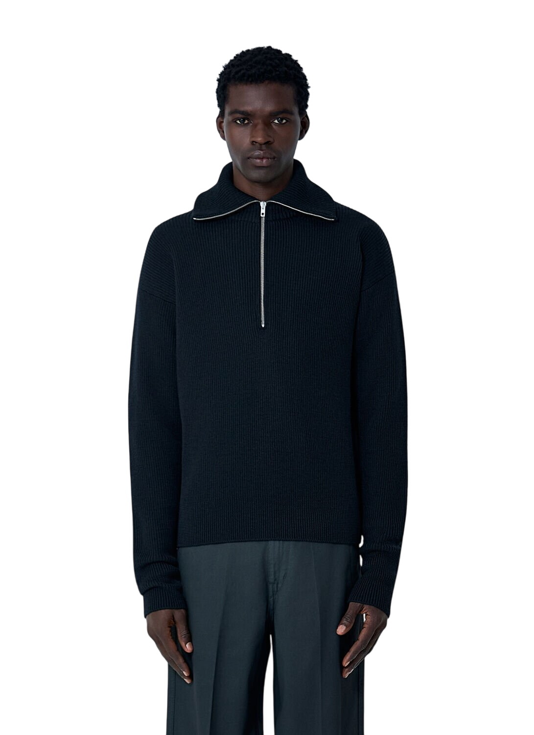 LEMAIRE Gray Convertible Collar Cardigan Lemaire