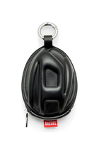Diesel Charm in matte PU with Oval D logo - Charms and Keyrings Mens in Black