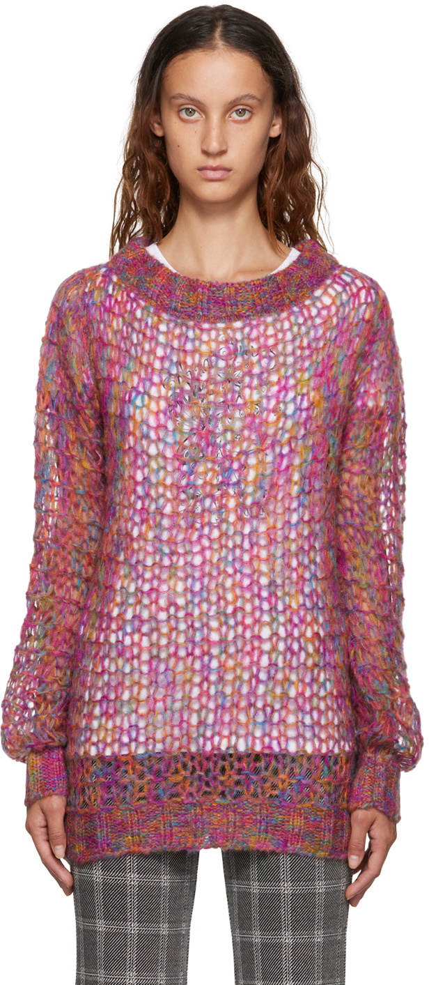 Anna Sui Multicolor Boatneck Sweater