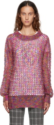 Anna Sui Multicolor Boatneck Sweater