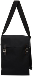 Comme des Garçons Homme Plus Black Nylon Canvas Buckle Messenger Bag