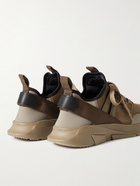 TOM FORD - Jago Neoprene, Suede and Leather Sneakers - Brown