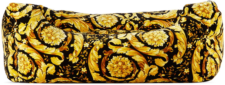 Photo: Versace Black Barocco Dog Bed