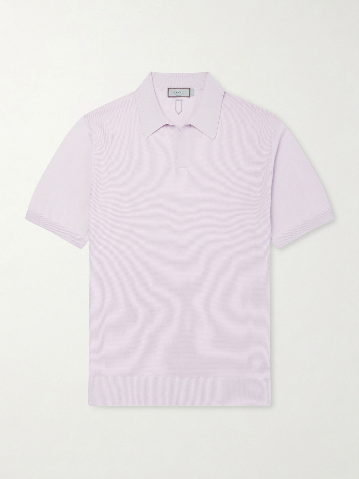 Canali - Cotton and Silk-Blend Polo Shirt - Purple