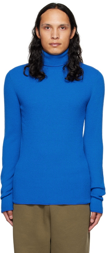 Photo: Acne Studios Blue Piled Turtleneck