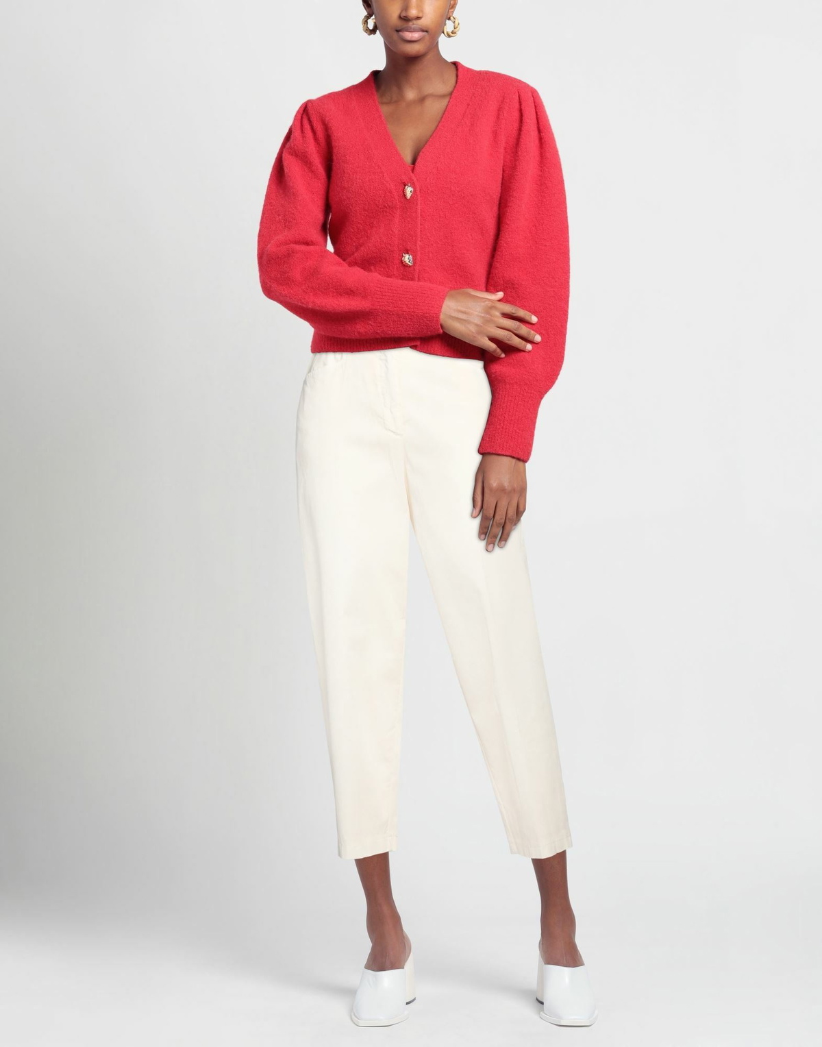 Alessia Santi Womens Pants Ivory