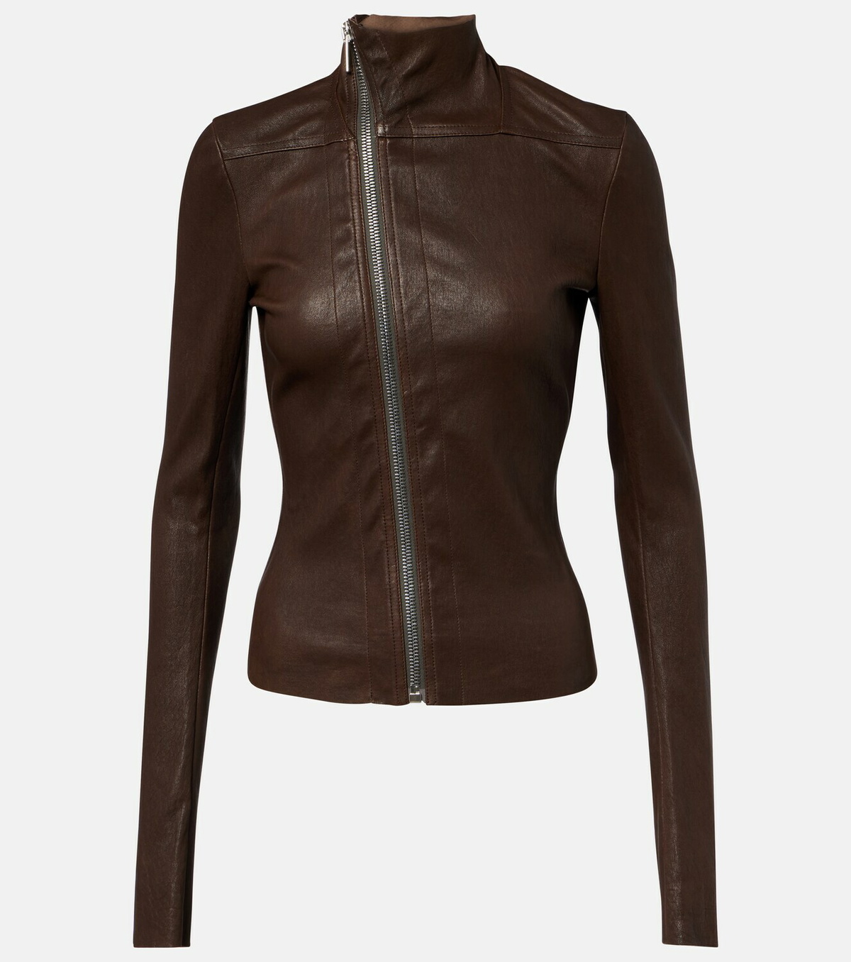 Rick Owens Gary leather and cotton-blend jacket