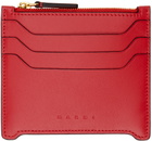 Marni Red Leather Trunkaroo Card Holder