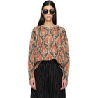 R13 Black & Red Printed Oversized Sweater
