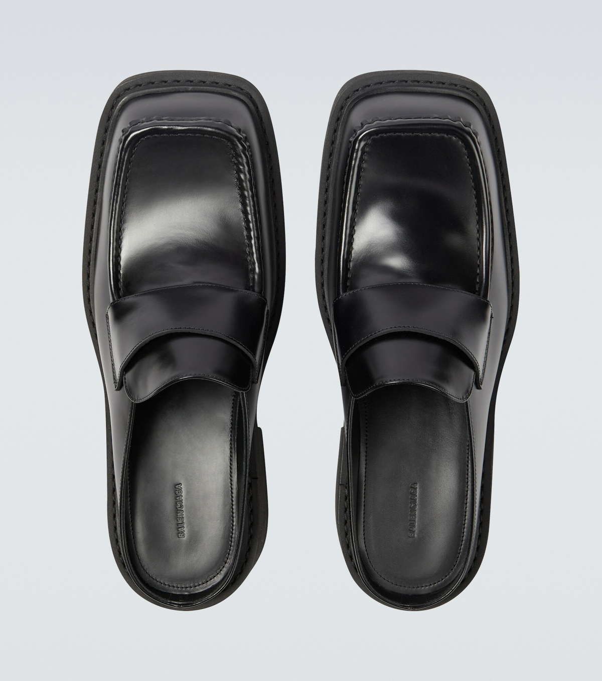 Balenciaga - Inspector leather loafer mules Balenciaga
