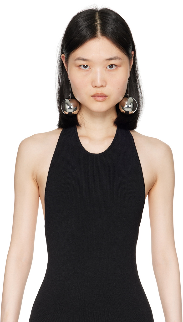 SIMONMILLER Silver Disco Drop Earrings