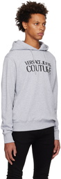 Versace Jeans Couture Gray & Black Bonded Hoodie