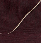 Dunhill - 7cm Striped Wool and Mulberry Silk-Blend Tie - Burgundy