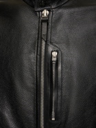 TOM FORD - Harrington Tumbled Grain Leather Jacket