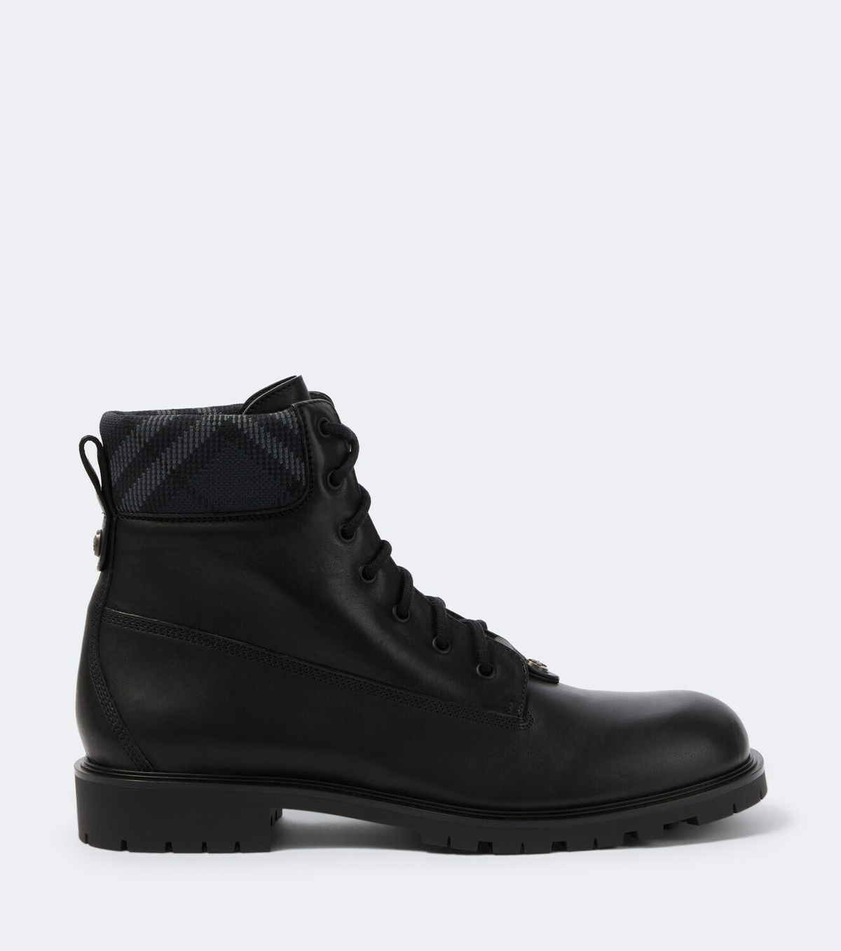 Burberry Burberry Check leather ankle boots