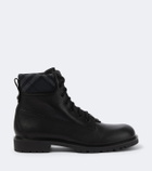 Burberry Burberry Check leather ankle boots