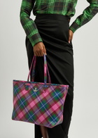 Vivienne Westwood Colette Tartan-print Faux Leather Tote - Pink - One Size