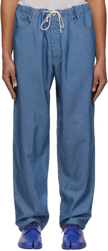 Photo: Maison Margiela Blue Cotton Trousers