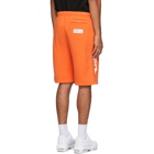 Heron Preston Orange Techno Shorts