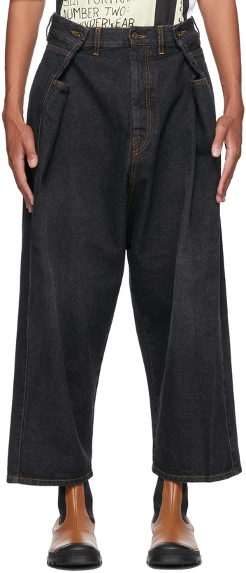 Photo: Loewe Black Cropped Low Crotch Jeans