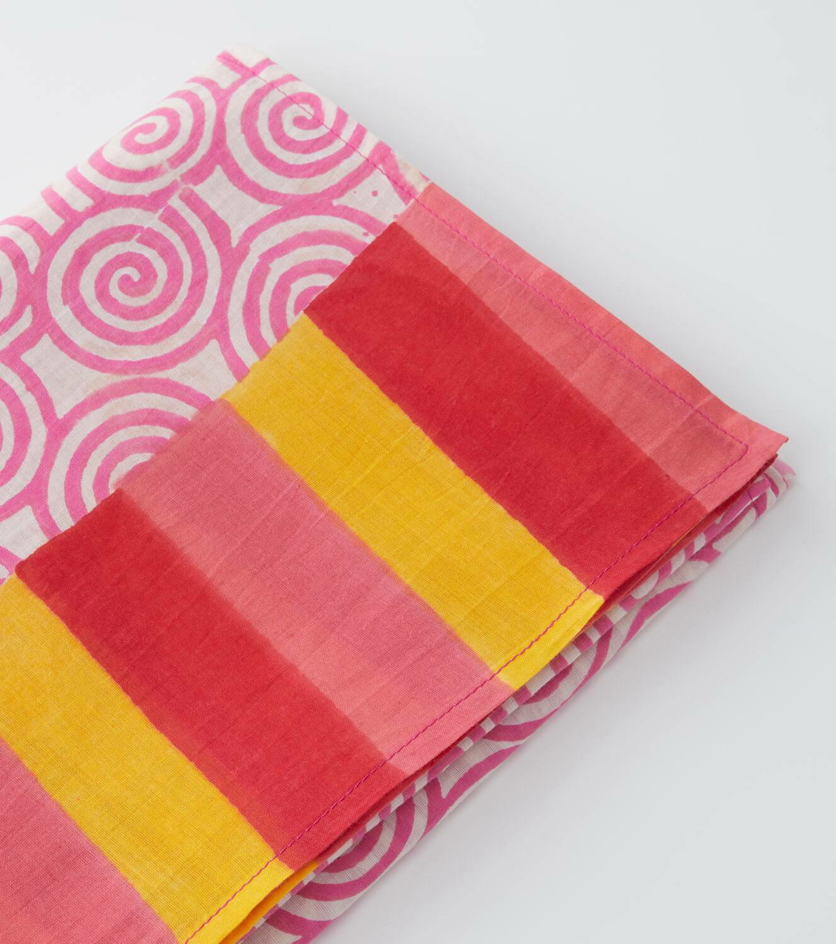 Lisa Corti Camelia Magenta muslin beach towel