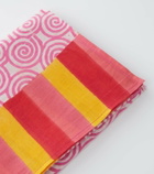 Lisa Corti Camelia Magenta muslin beach towel