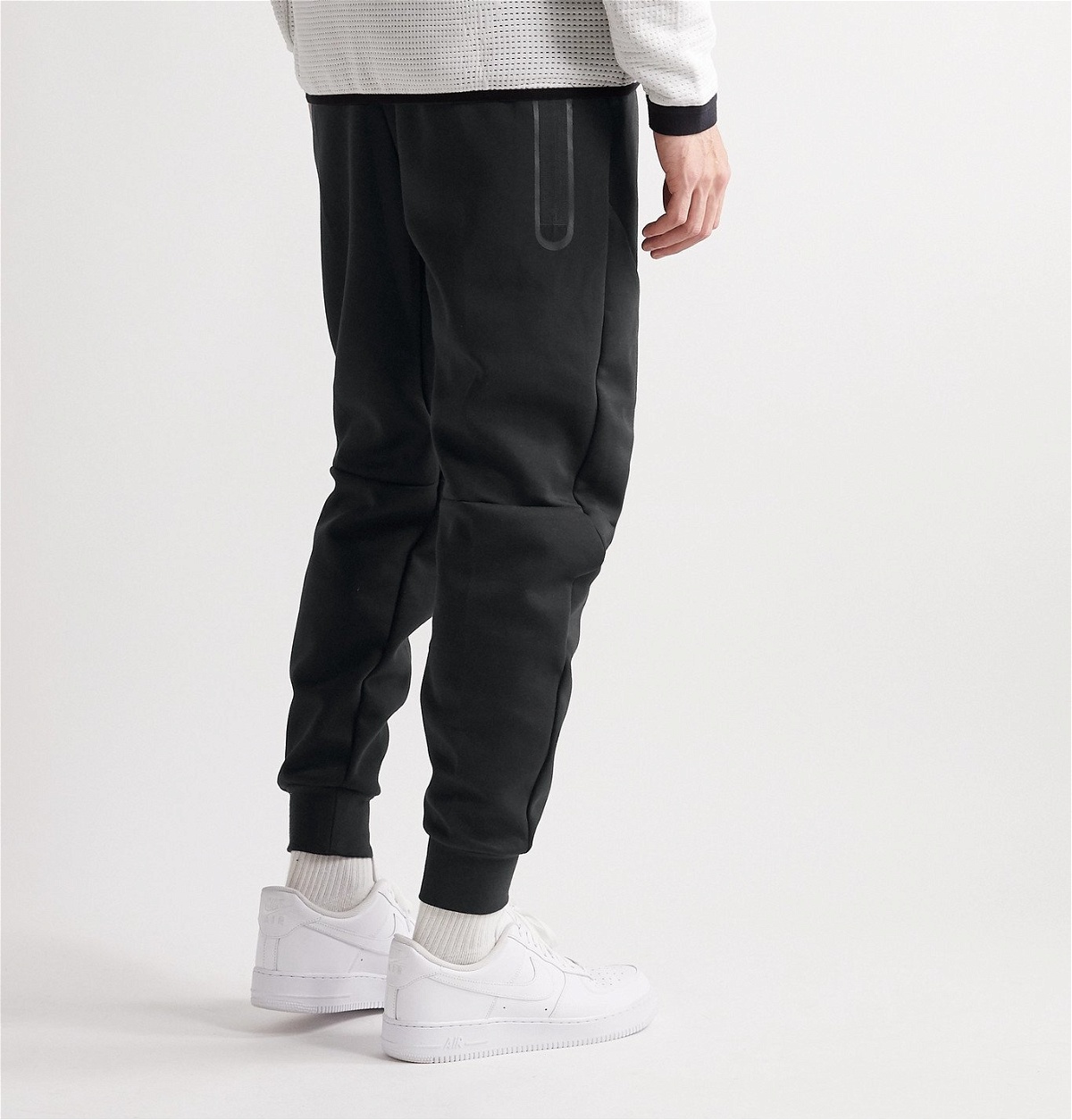 Nike - Sportswear Tapered Logo-Print Cotton-Blend Tech-Fleece Sweatpants -  Black