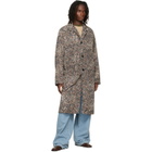 Dries Van Noten Gray Printed Coat